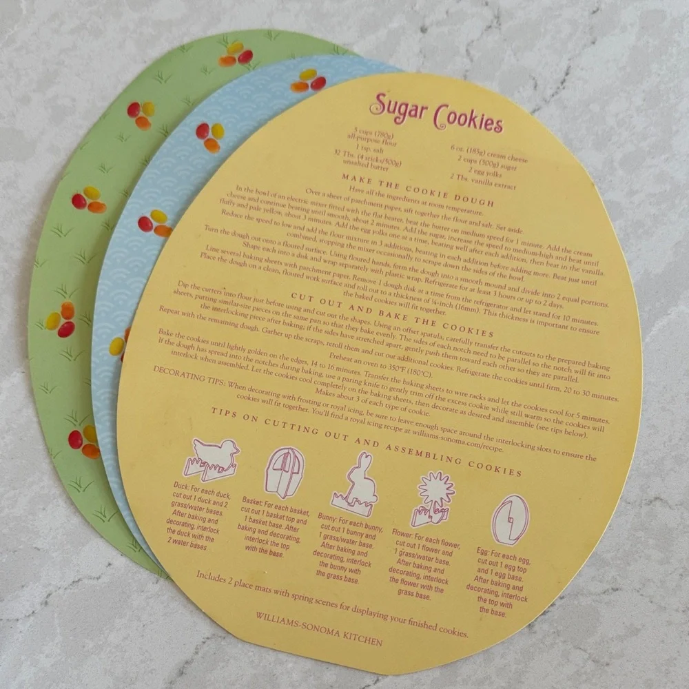 Williams Sonoma Happy Easter Cookie Cutters - Yellow, Green, Pink